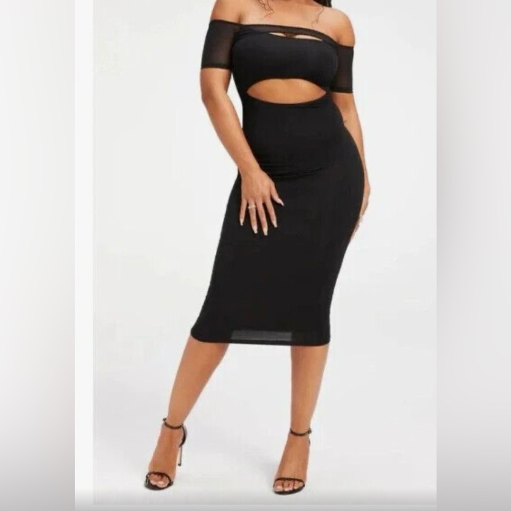OFF SHOULDER CUT DRESS